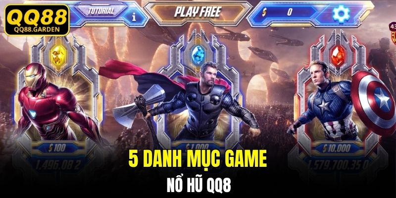 5 danh mục game nổ hũ QQ88 hay nhất